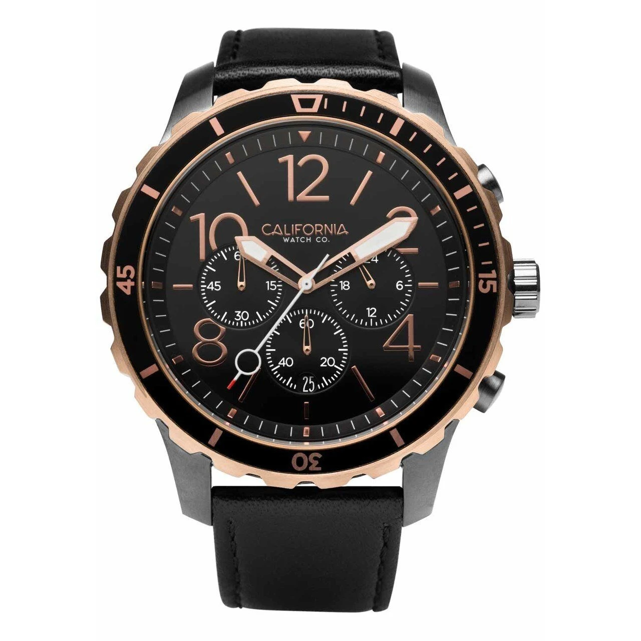 California Watch Co. Mavericks Chrono Leather Gunmetal Rose Gold