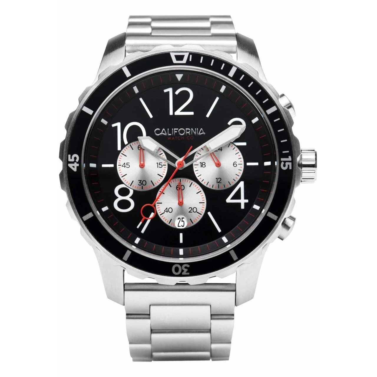 California Watch Co. Mavericks Chrono SS Silver Black