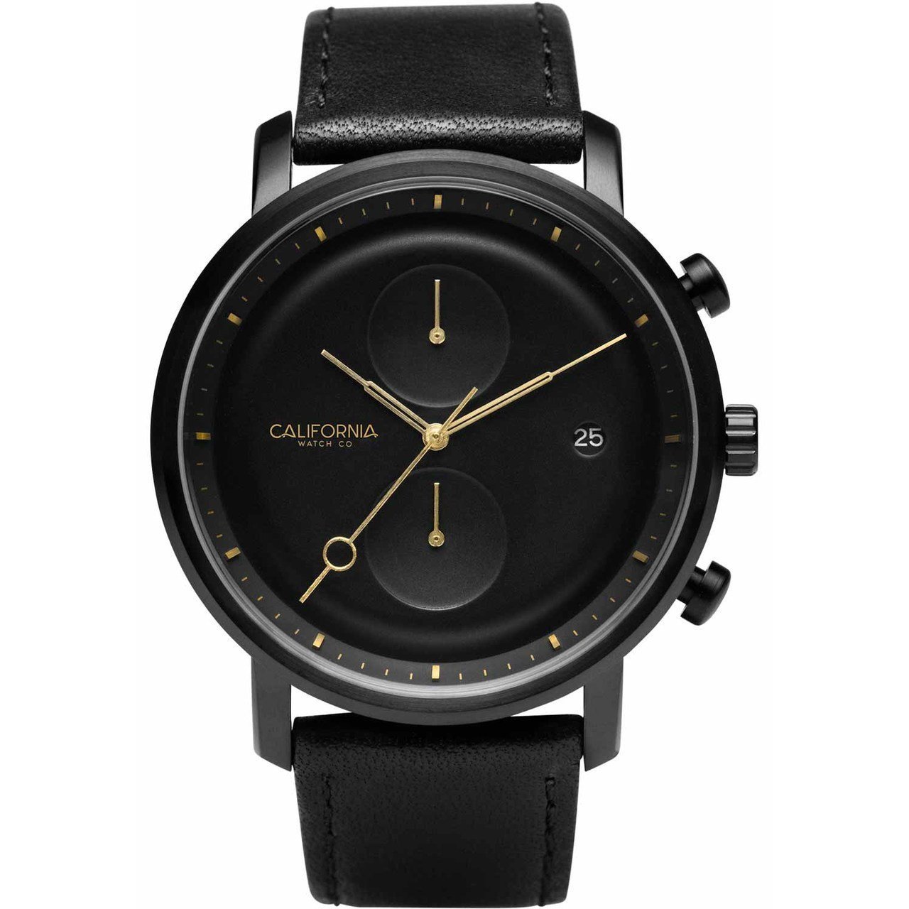 California Watch Co. Golden Gate Chrono Leather All Black Gold