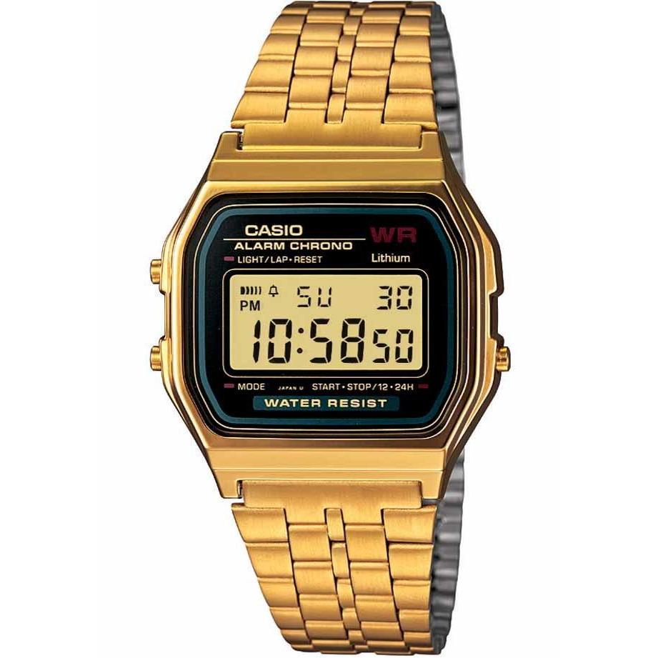 Casio Vintage Digital Black Gold