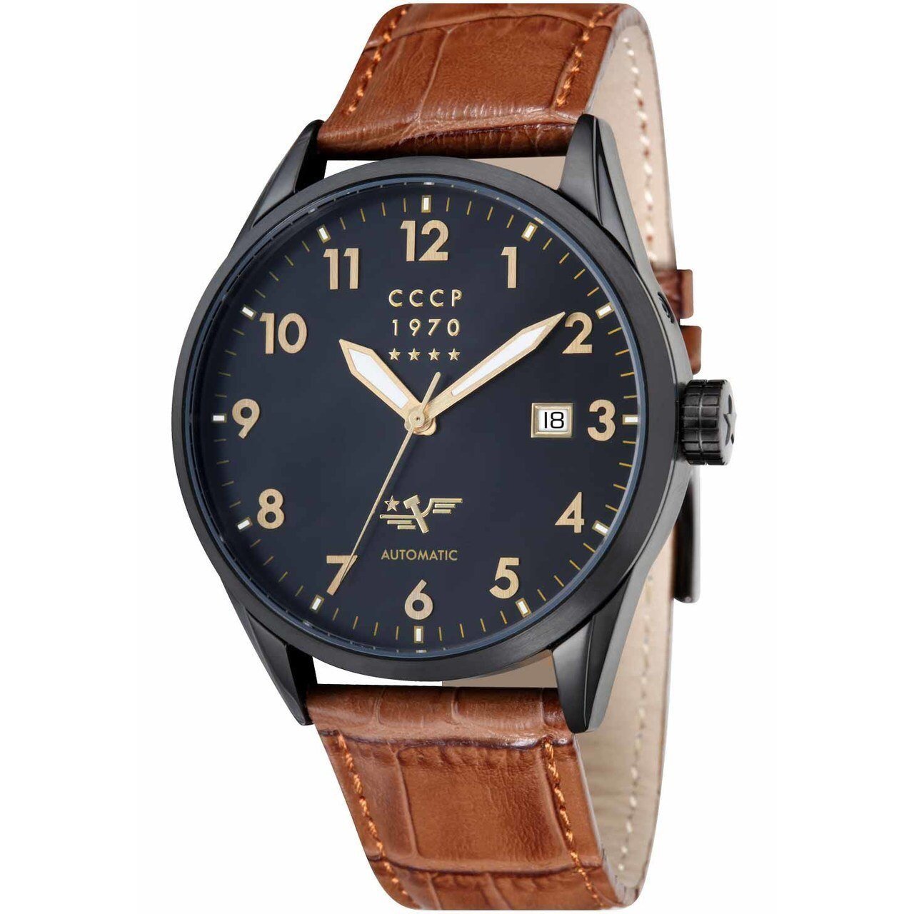 CCCP Golden Soviet Submarine Automatic Black Brown