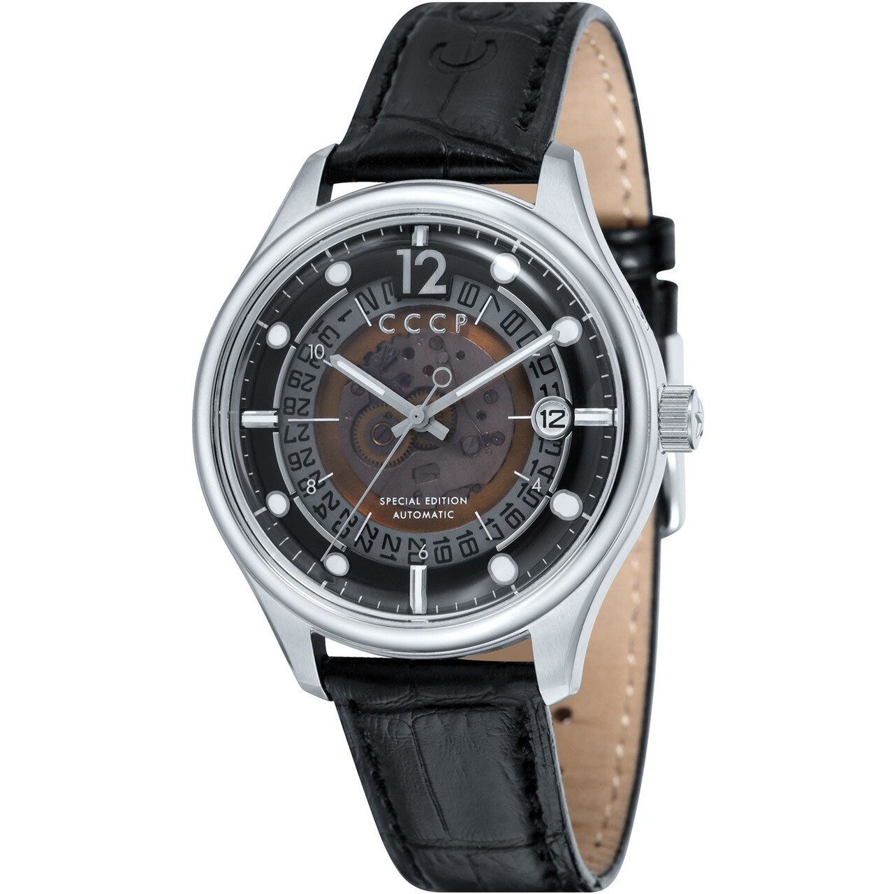 CCCP Sputnik-2 Automatic Silver Black Smoke