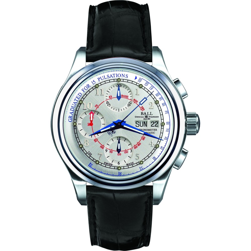 MENS BALL TRAINMASTER PULSOMETER CHRONOMETER AUTOMATIC CHRONOGRA