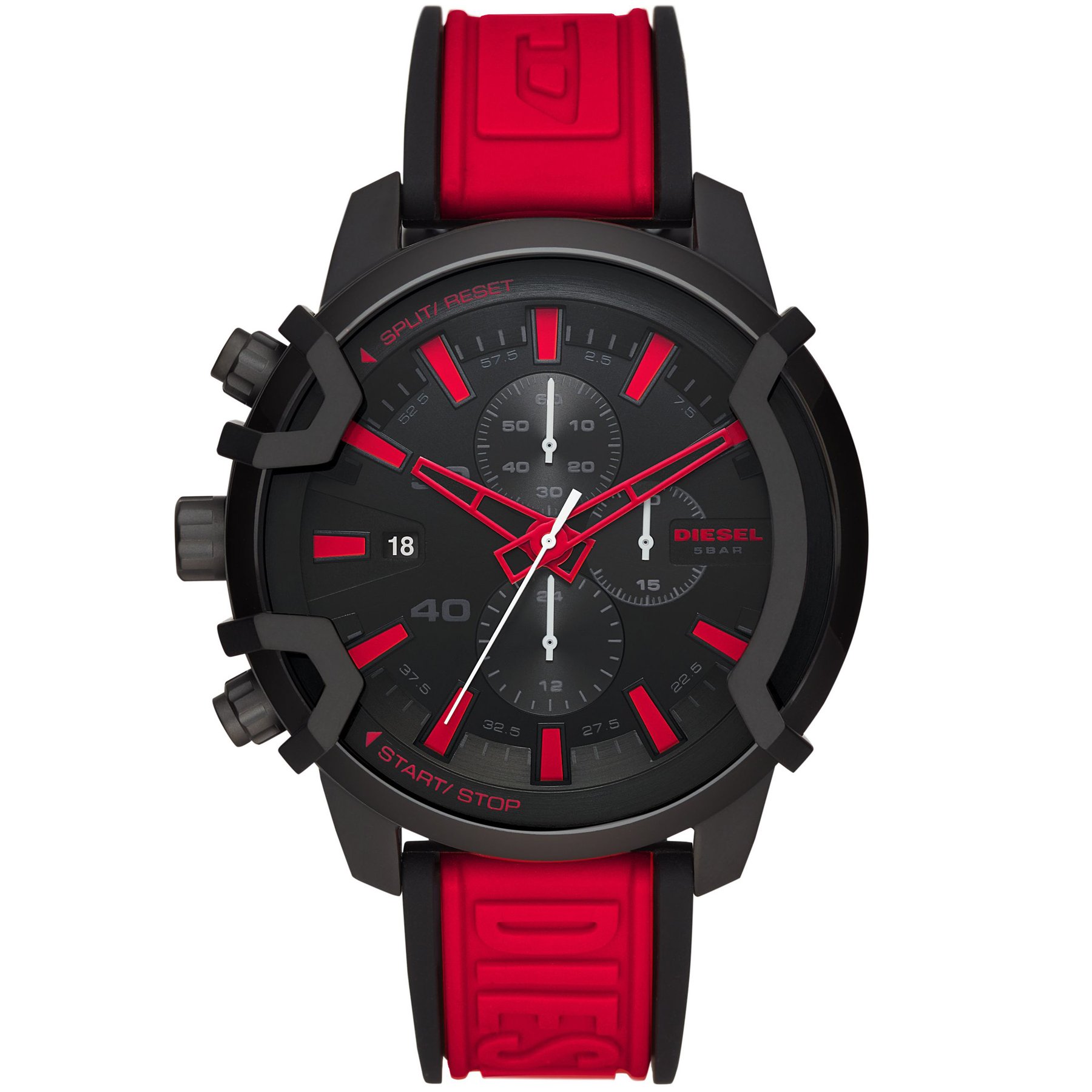 Diesel DZ4530 Griffed Chronograph Red Black