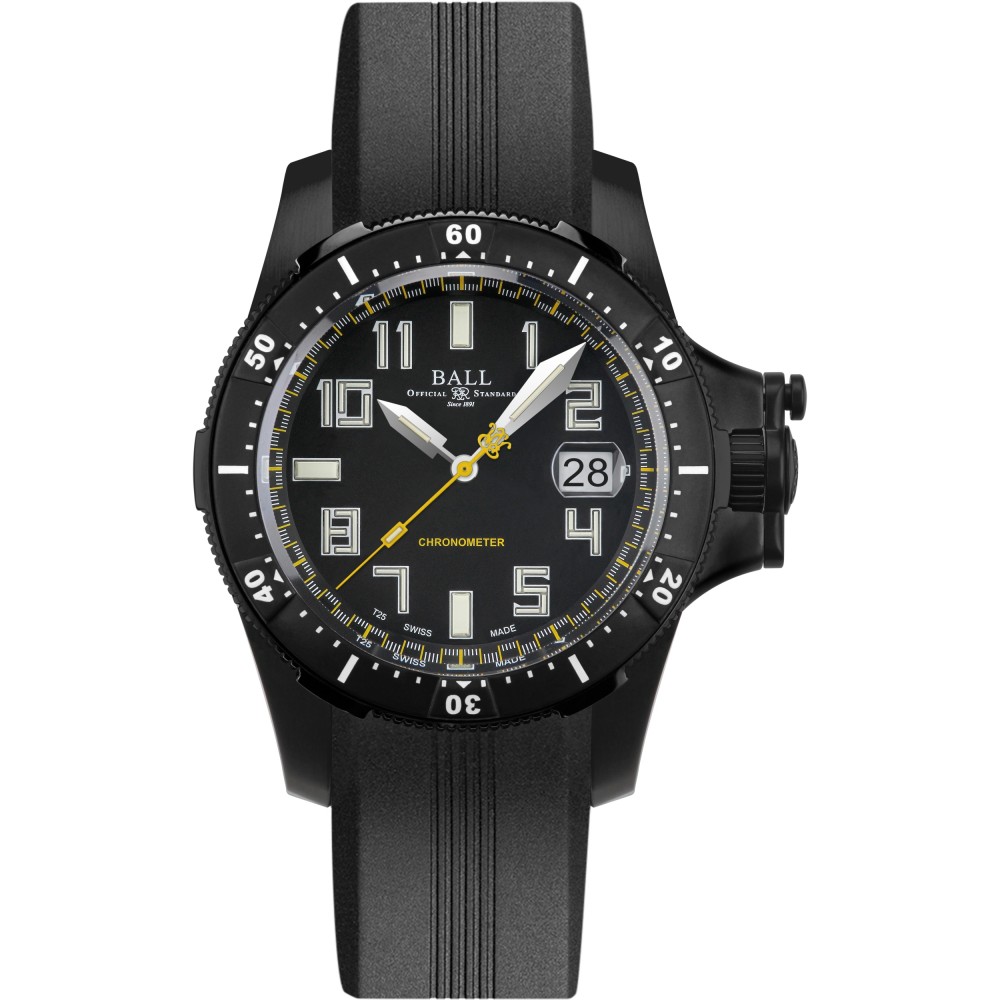 MENS BALL ENGINEER HYDROCARBON SPACEMASTER BLACK DLC CHRONOMETER