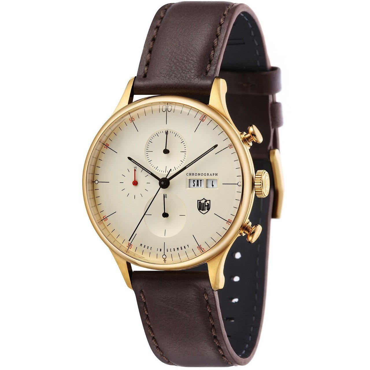 DuFa Van Der Rohe Barcelona Chrono Dark Brown Champagne