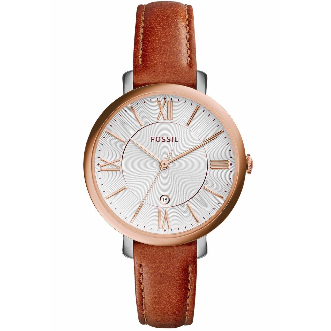 Fossil Jacqueline Rose Gold Cedar Leather