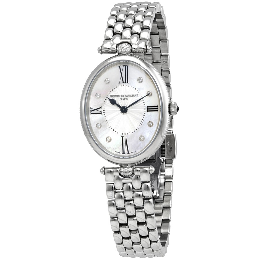 Classics Art Deco Quartz Diamond White Mother of Pearl Dial