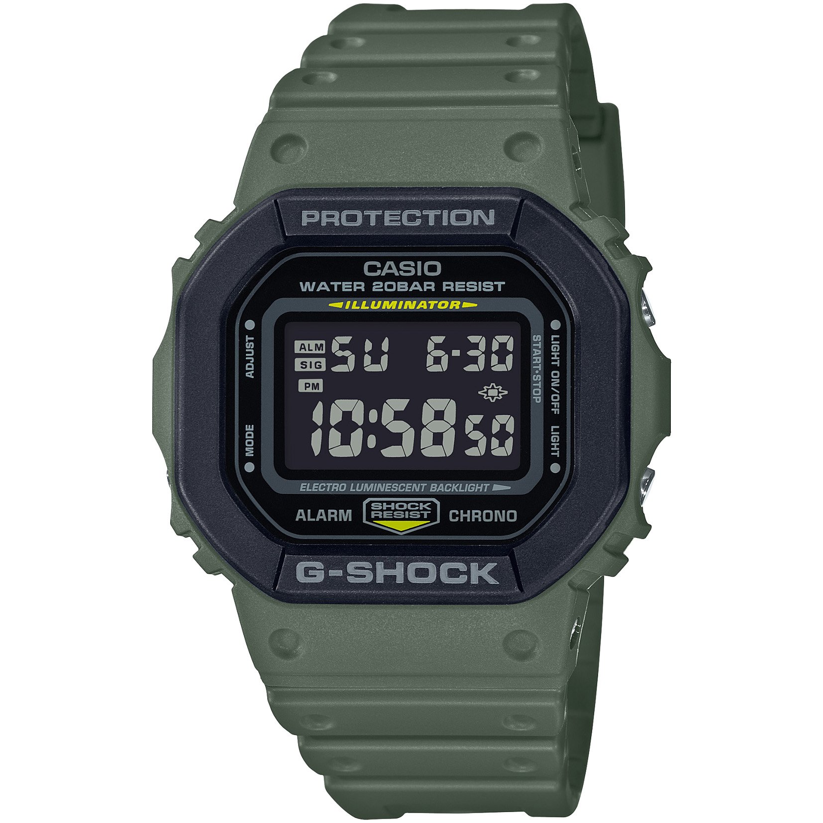 G-Shock Layered Bezel DW5610SU-3 Green Khaki