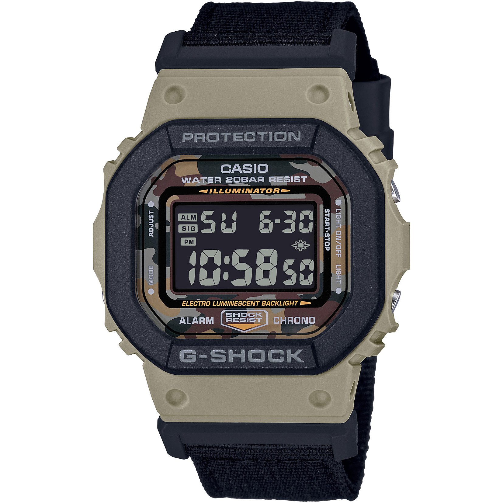 G-Shock Layered Bezel DW5610SUS-5 Khaki Black