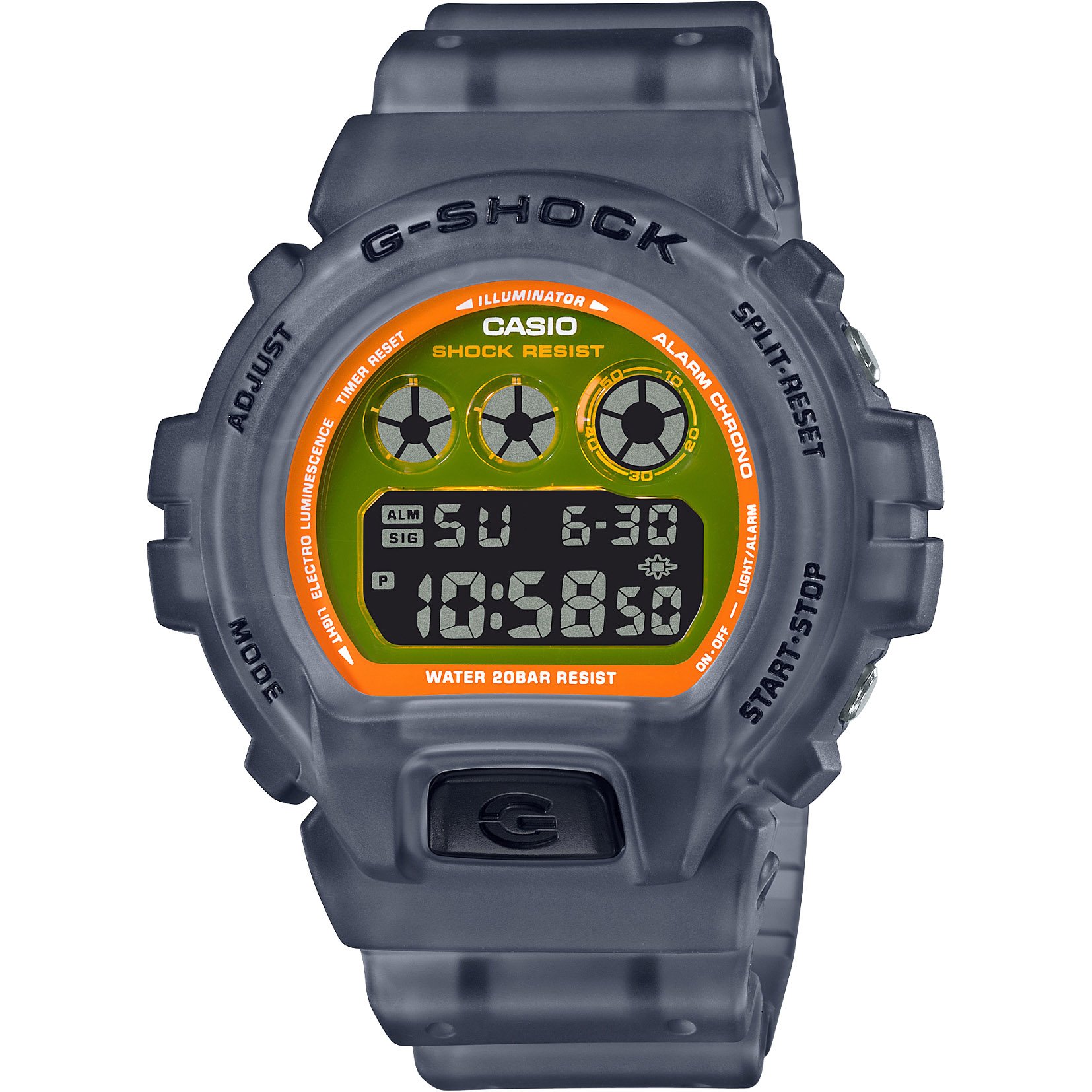 G-Shock DW6900 Color Skeleton Gray Green