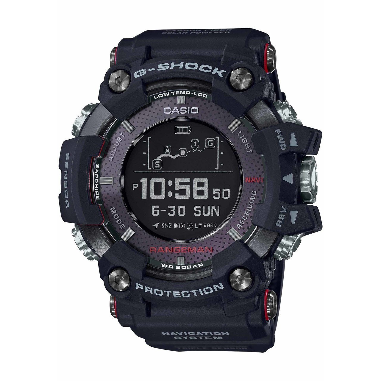 G-Shock GPR-B1000 Rangeman Solar GPS Navigation Black