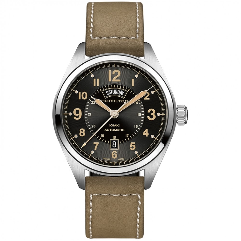 MENS HAMILTON KHAKI FIELD DAY-DATE AUTOMATIC WATCH H70505833