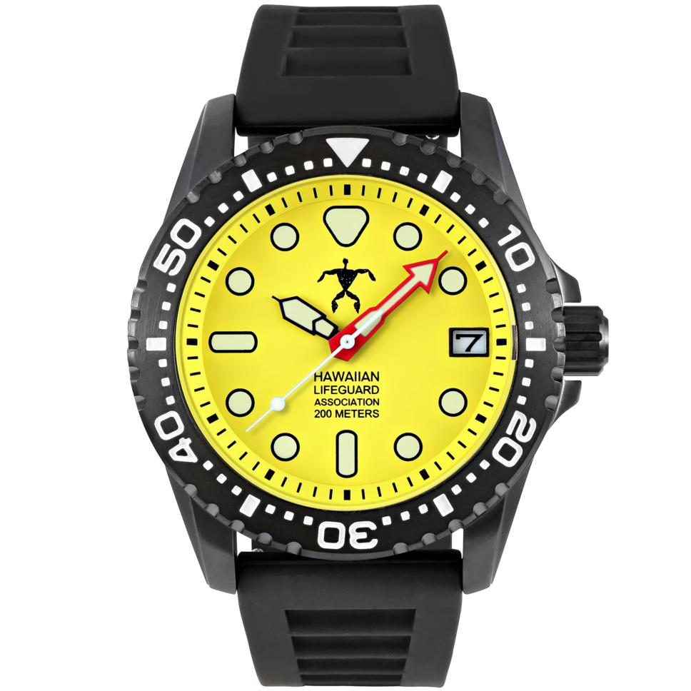 Hawaiian Lifeguard Association Black Yellow