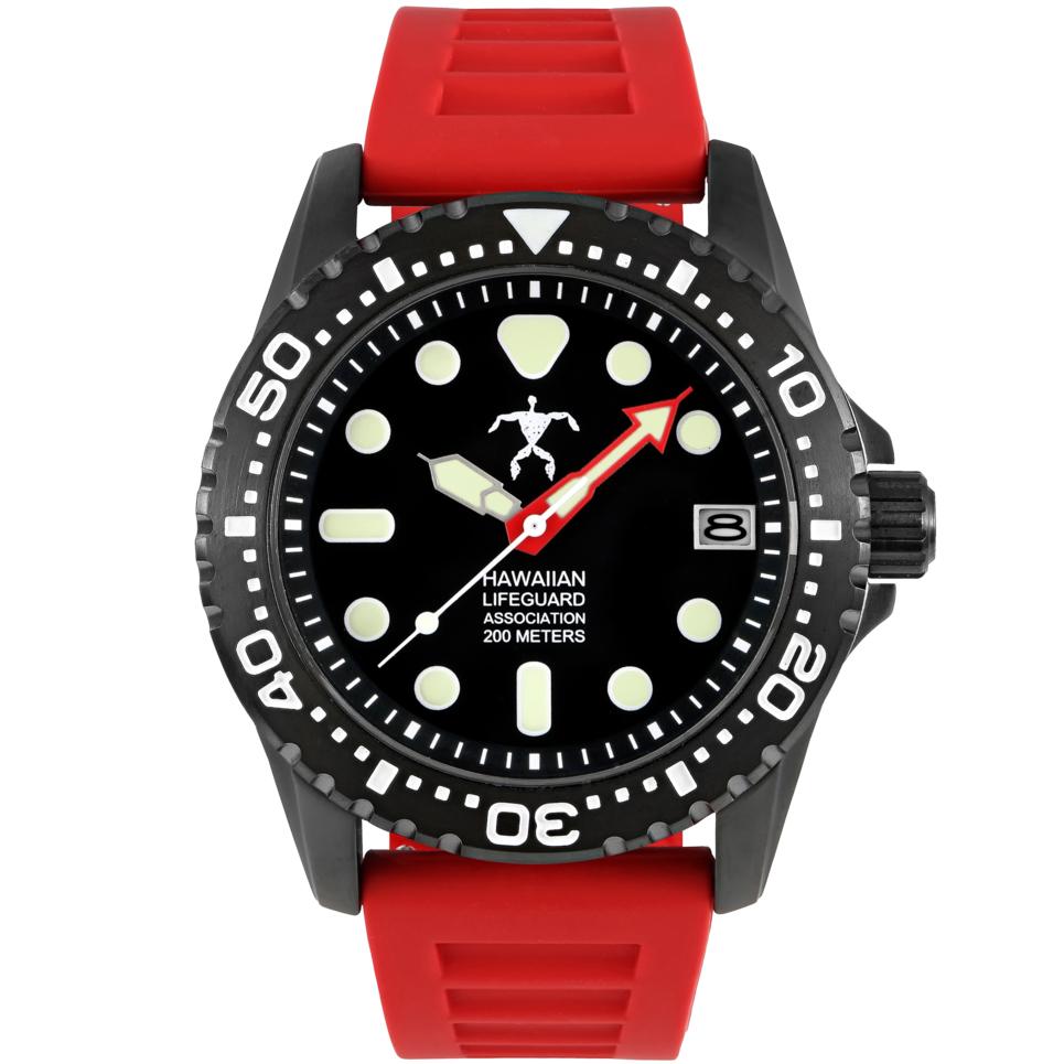 Hawaiian Lifeguard Association All Black Red