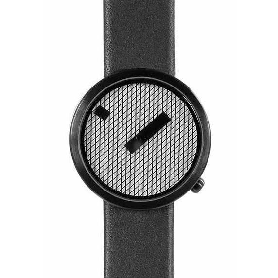 Nava Jacquard Black Leather 39mm