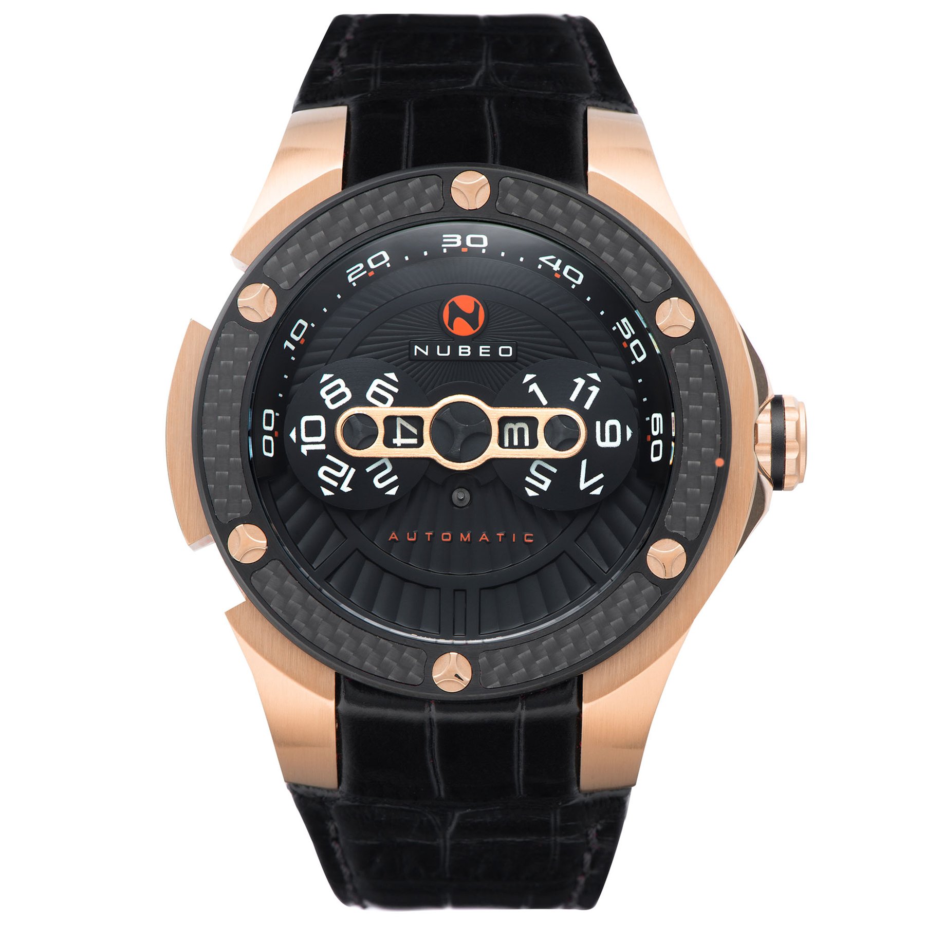 Nubeo Satellite Automatic Ranger Black Rose Gold