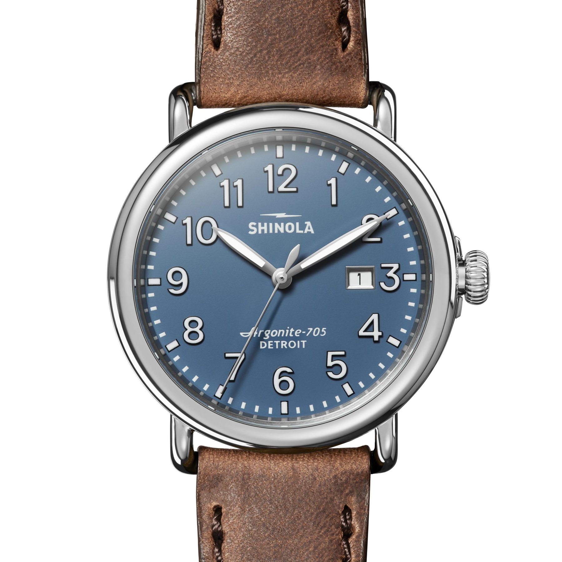 Shinola Runwell 41mm Blue Brown