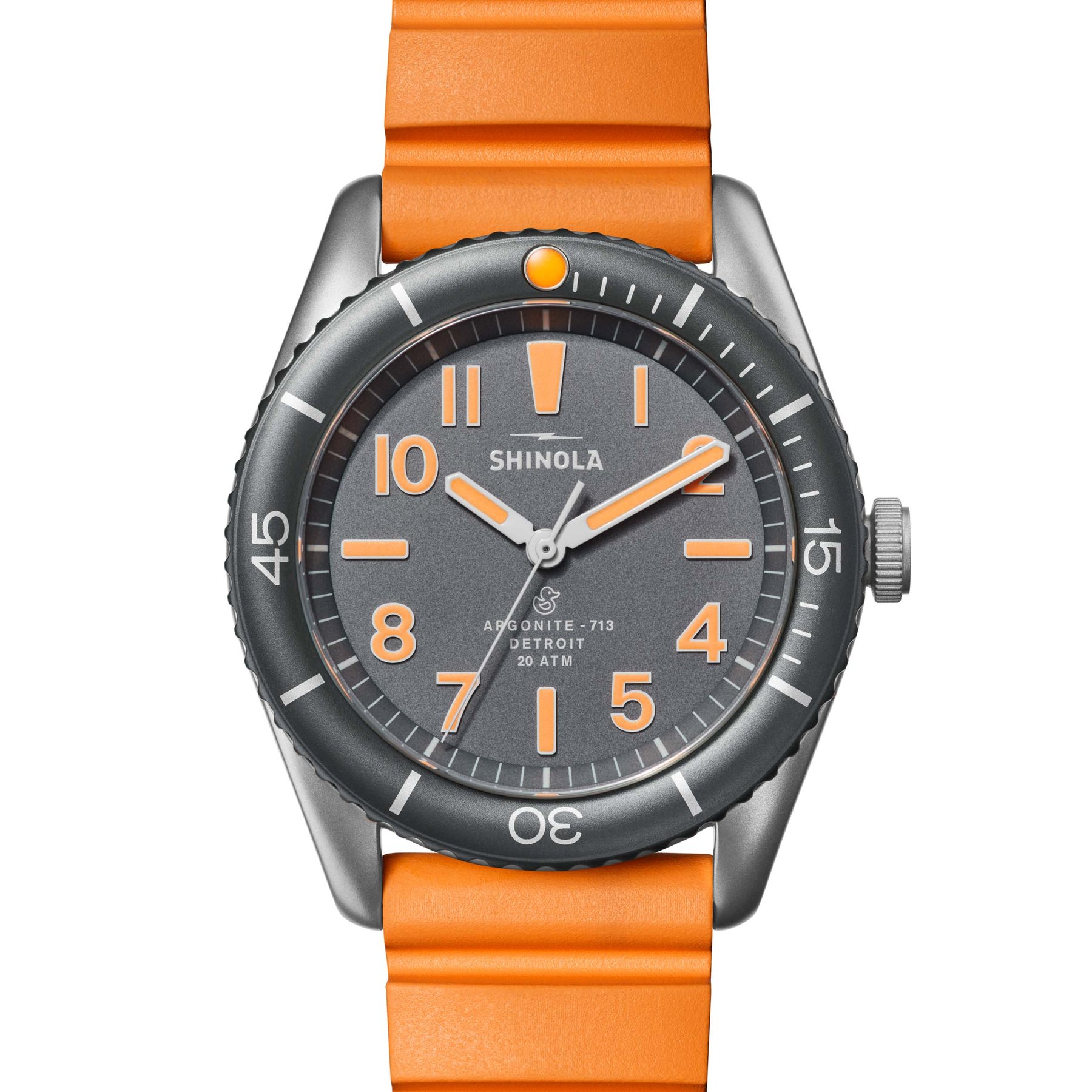 Shinola The Duck 42mm Gray Orange