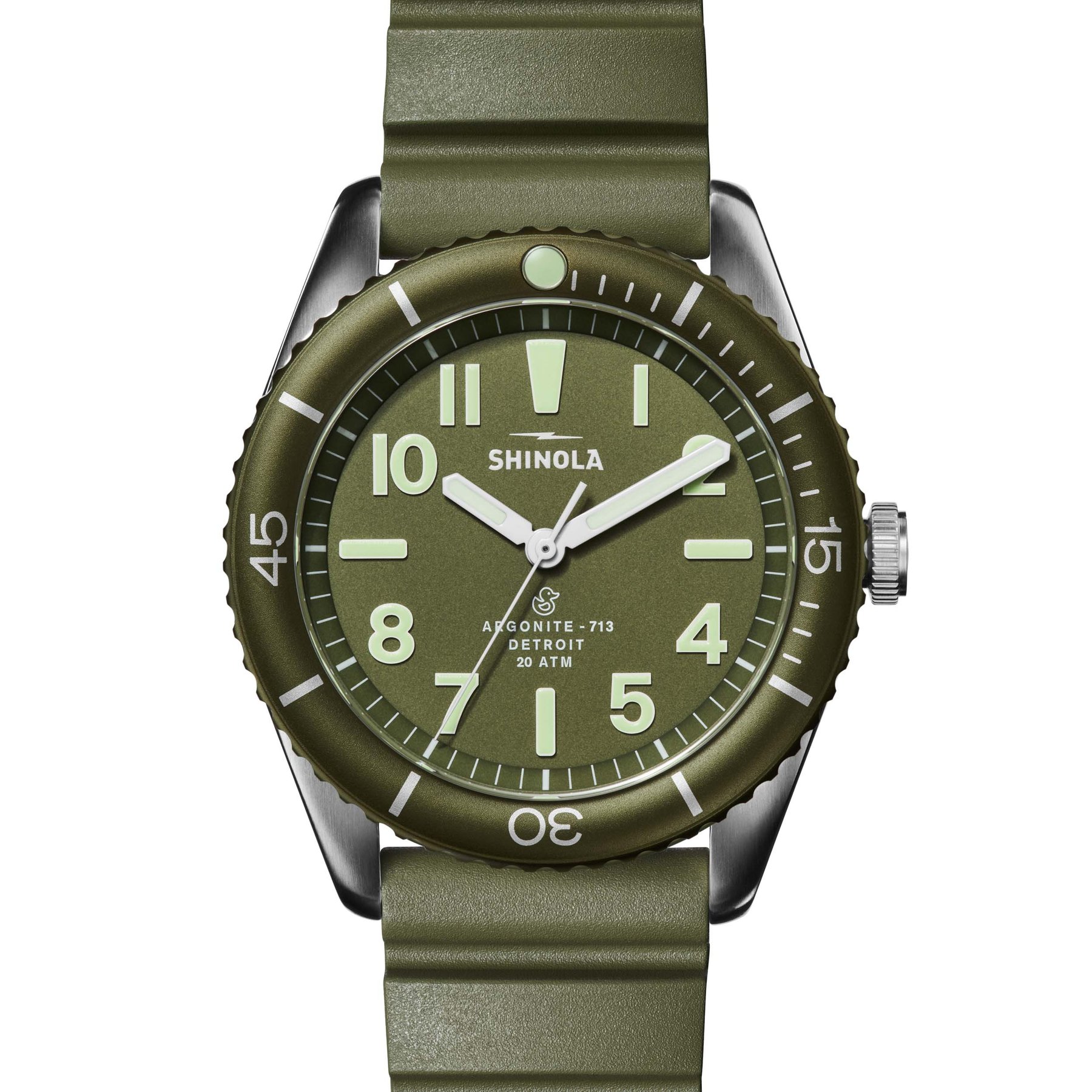 Shinola The Duck 42mm Orange Green