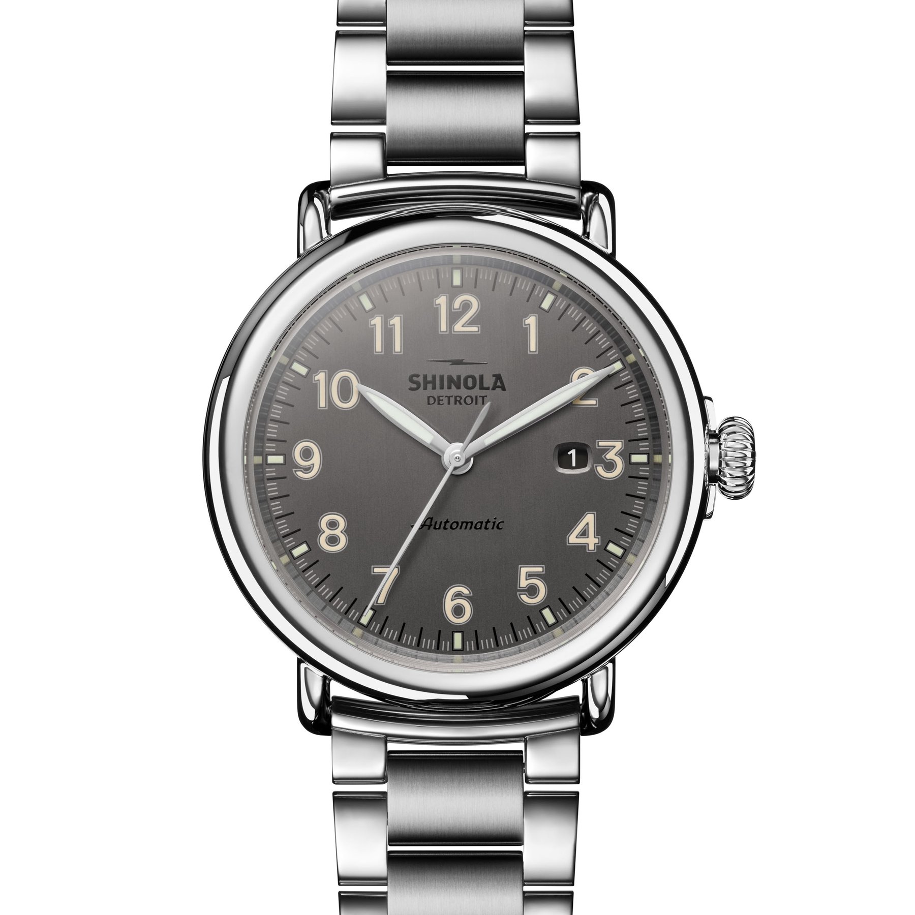 Shinola Runwell 45mm Automatic Grey Silver SS