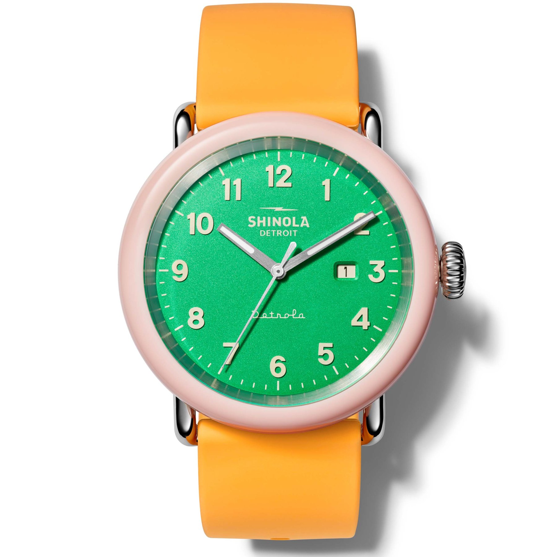 Shinola Detrola 43mm The Islander Pink Green