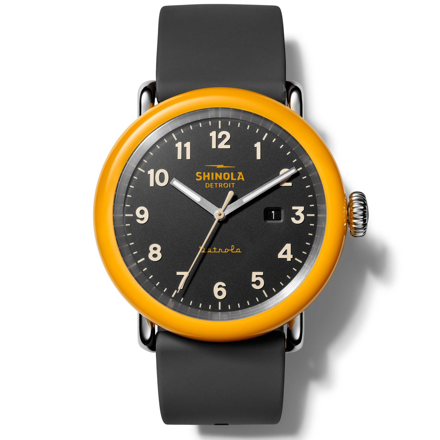 Shinola Detrola 43mm The No.2 Yellow Black