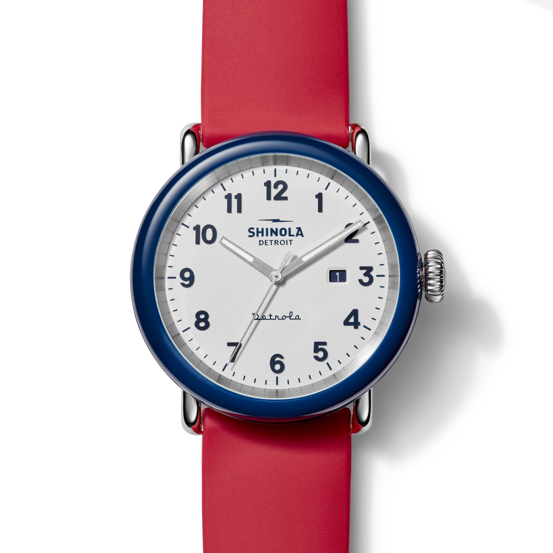 Shinola Detrola 43mm The Ace Red White Blue