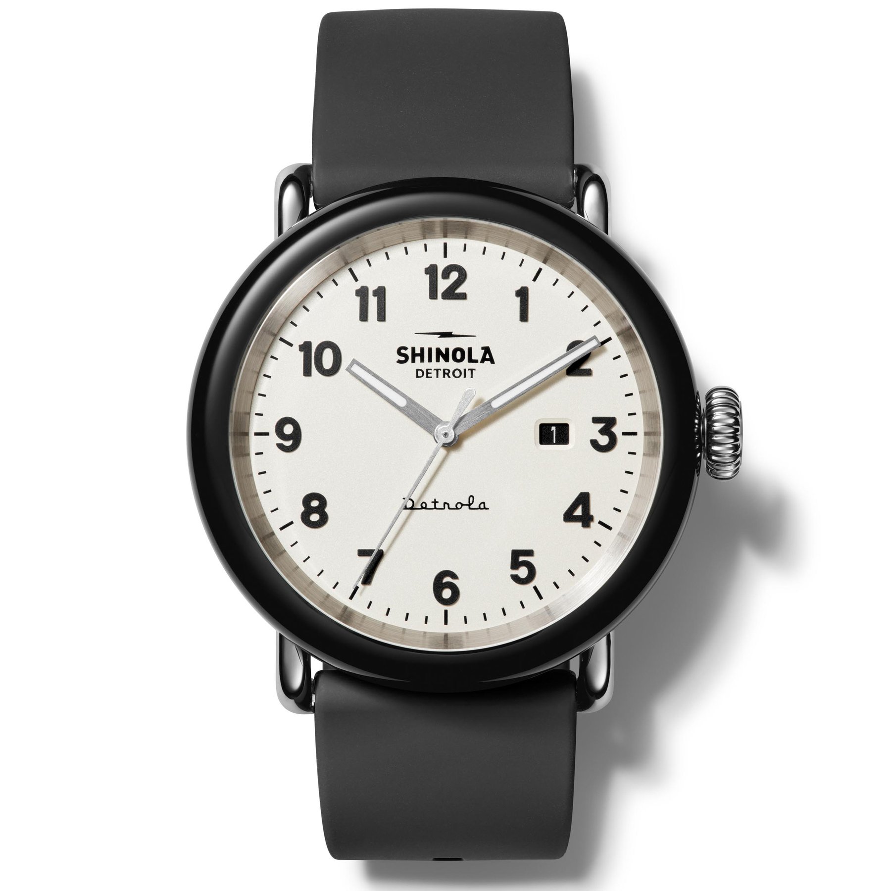 Shinola Detrola 43mm The Penguin Black White