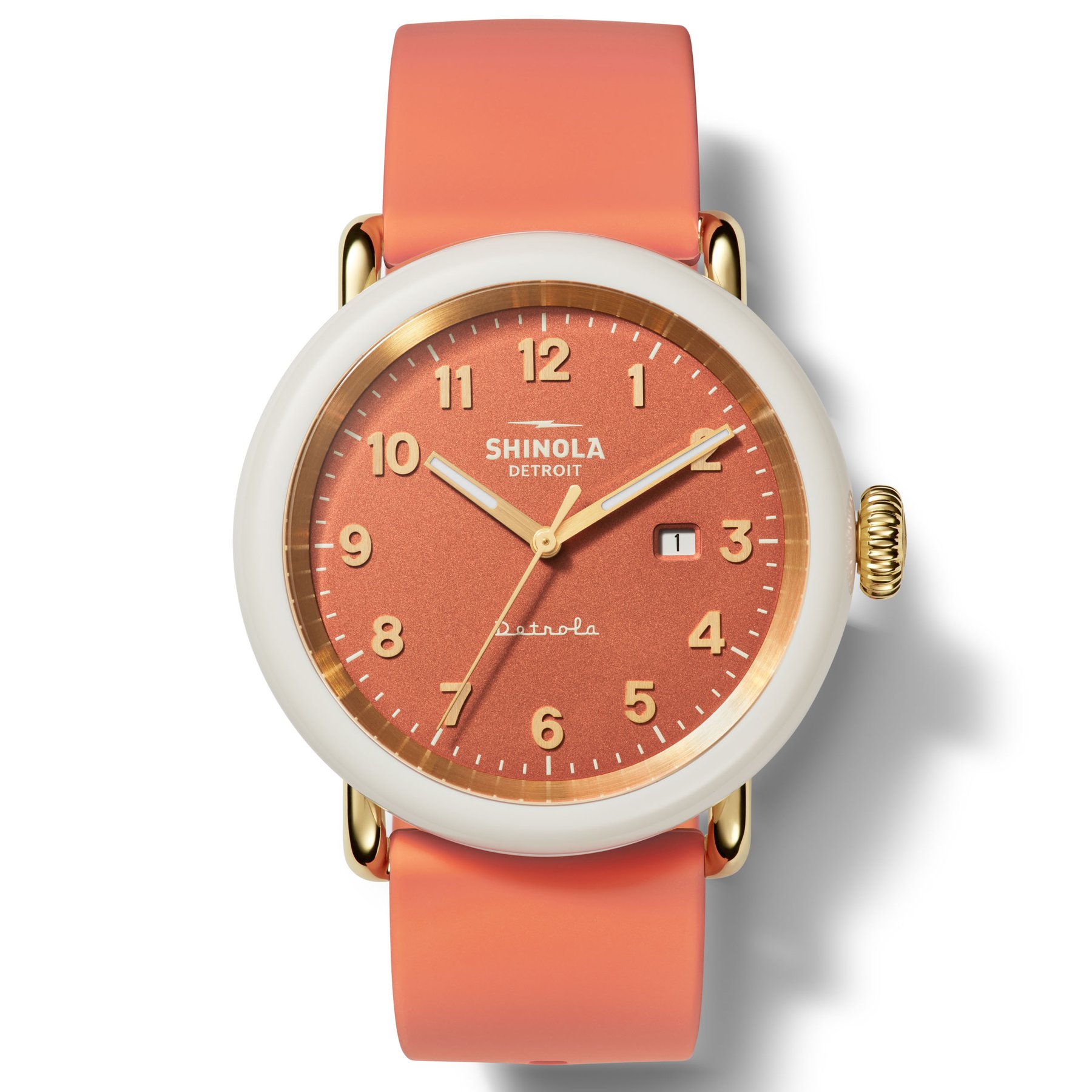 Shinola Detrola 43mm Peony White Pink