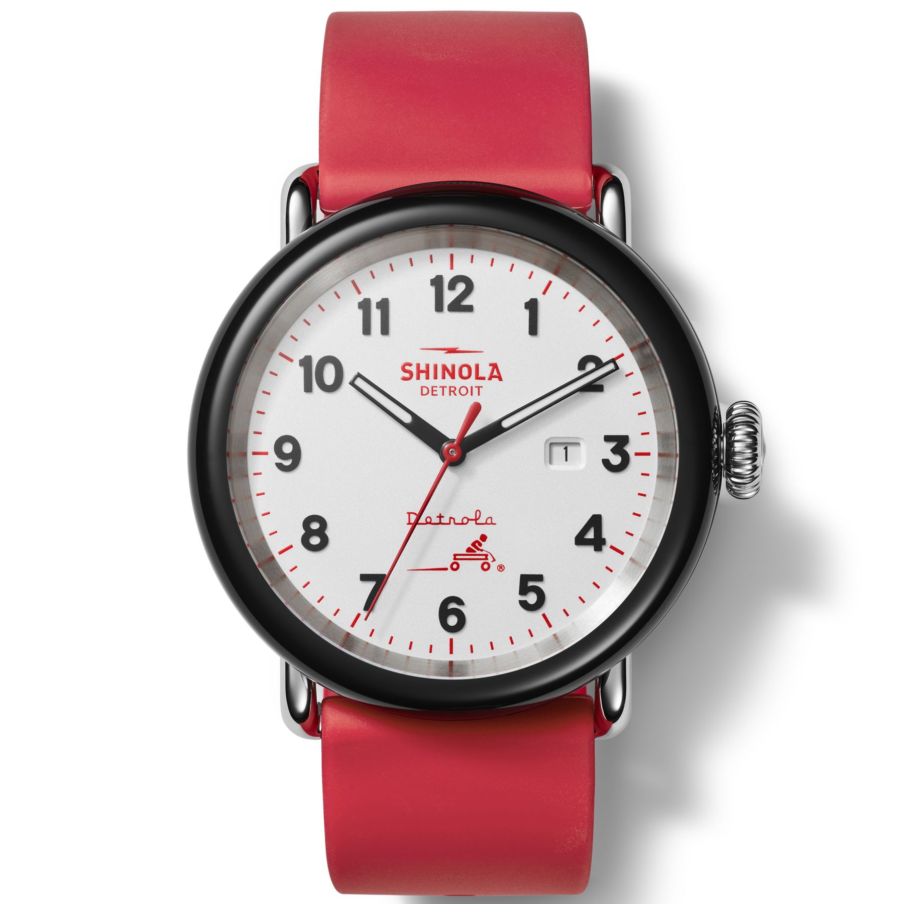 Shinola Detrola 43mm The Radio Flyer Black Red