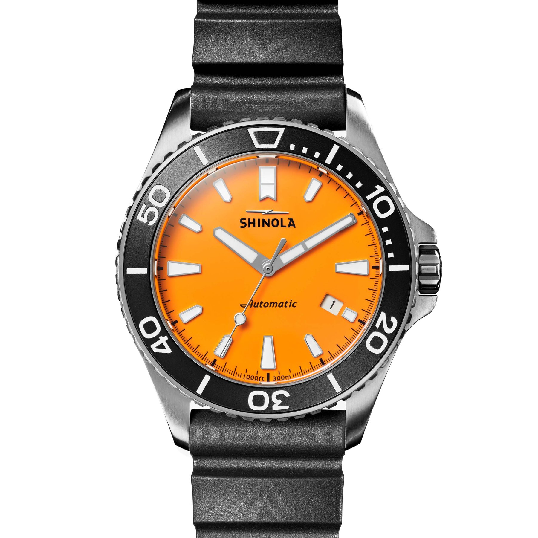 Shinola The Lake Huron Monster 43mm Automatic Orange Black