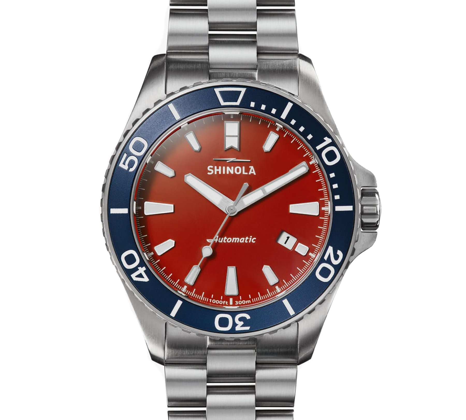 Shinola The Harbor Monster 43mm Automatic Red Blue