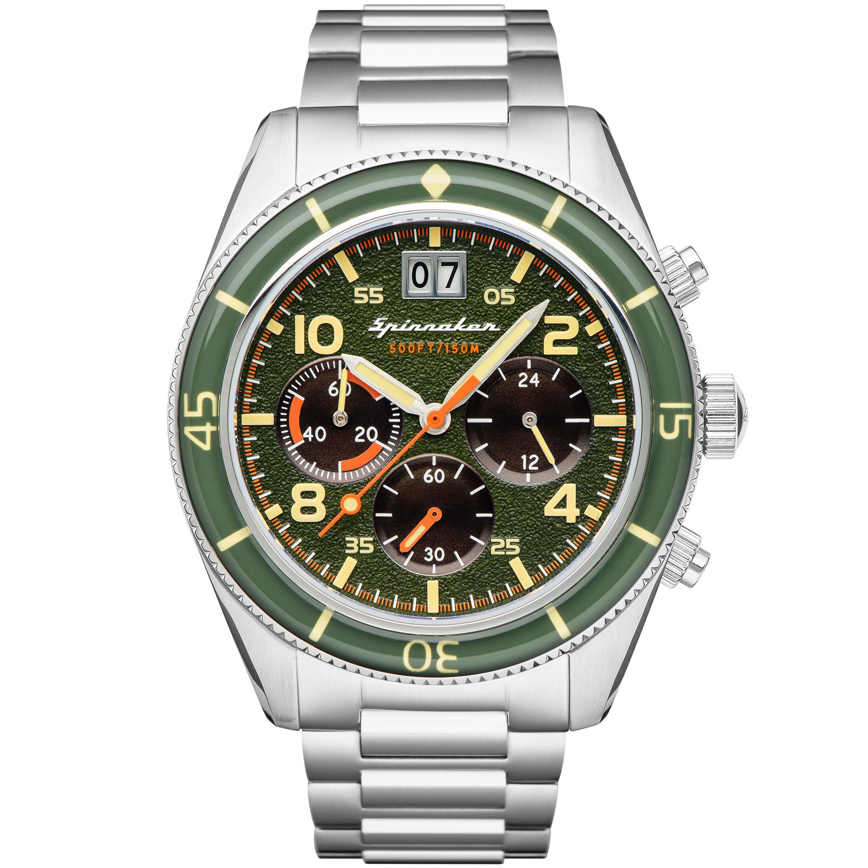 Spinnaker Fleuss Chronograph Green Silver SS