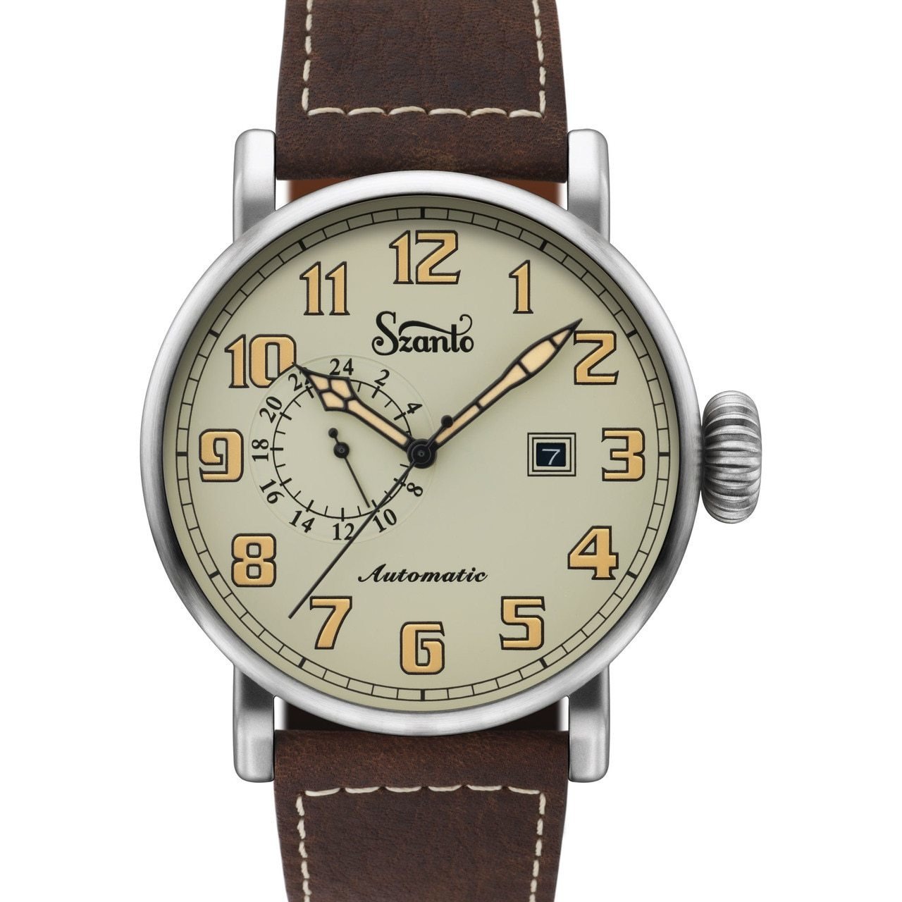 Szanto Big Aviator Automatic Cream Brown