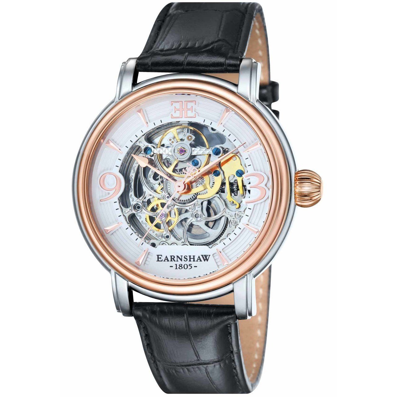 Thomas Earnshaw Longcase Automatic Silver Rose Gold