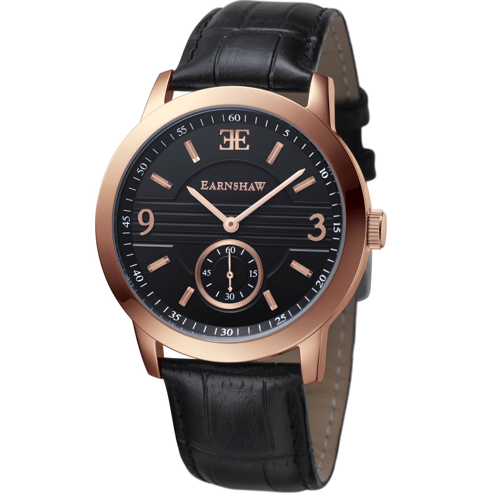 Thomas Earnshaw Greenock Black Rose Gold