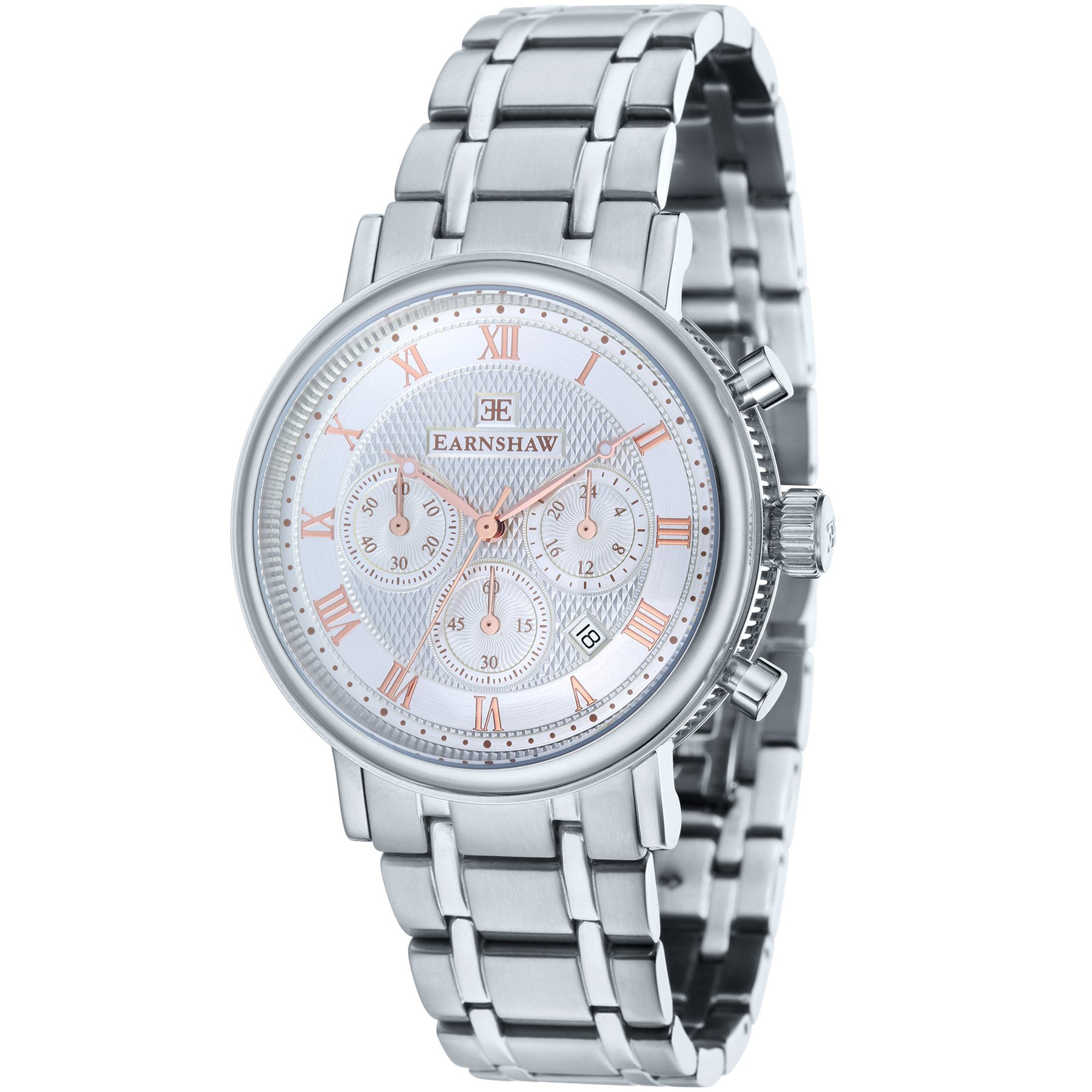 Thomas Earnshaw Beaufort Chronograph Silver SS