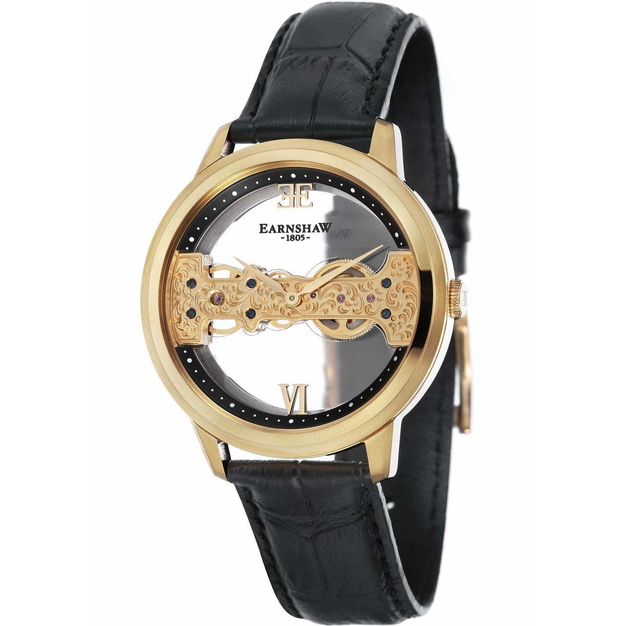 Thomas Earnshaw Cornwall Bridge Hand Wind Gold Black