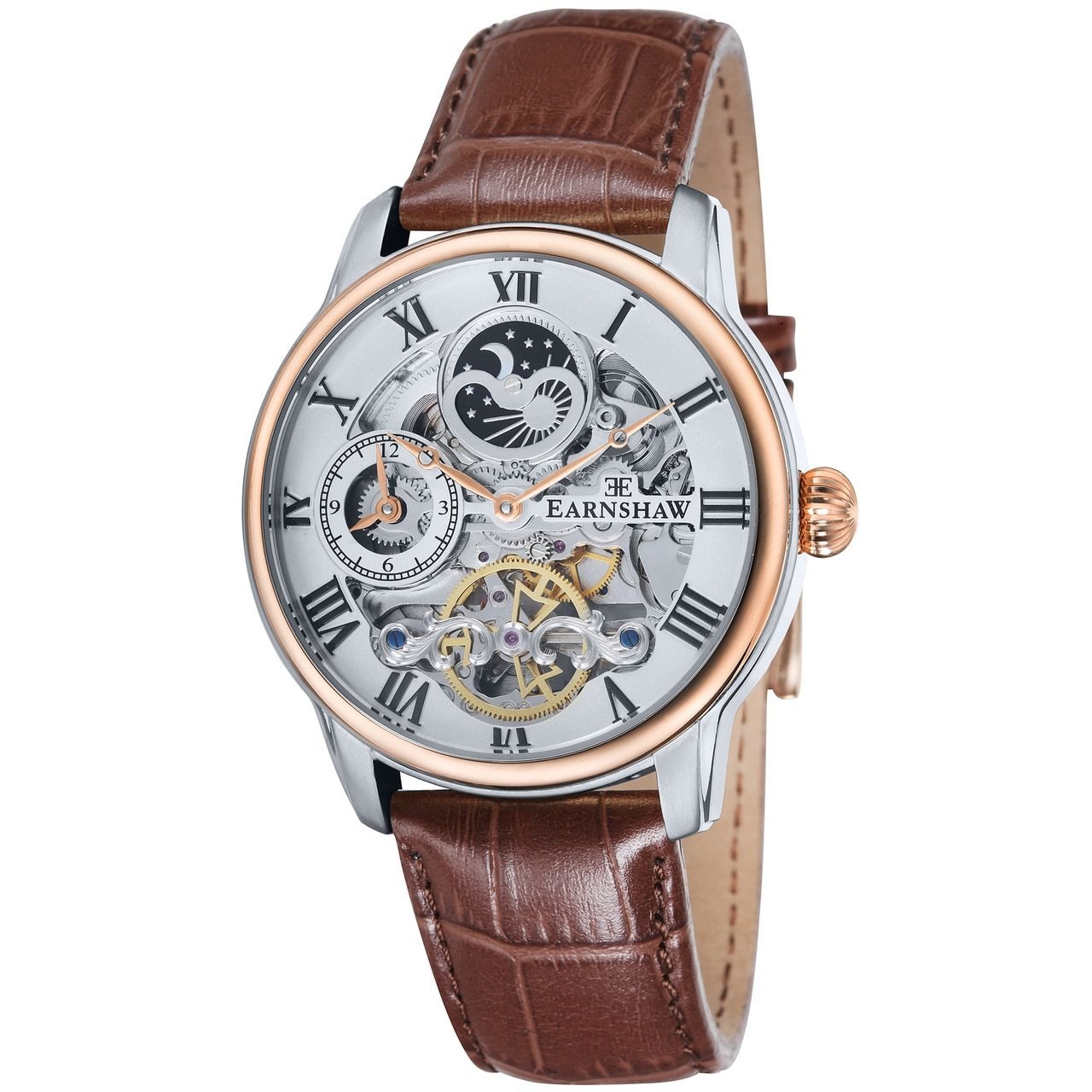 Thomas Earnshaw Longitude Automatic Silver Brown White