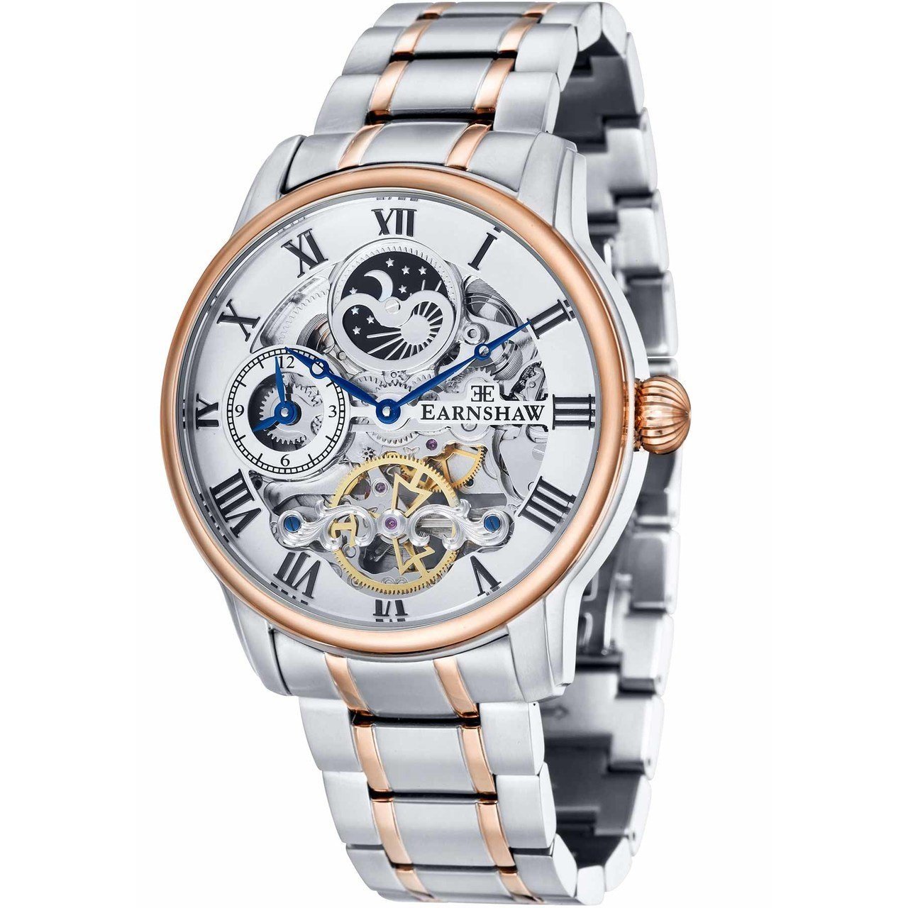 Thomas Earnshaw Longitude Automatic Silver Rose Gold 5.0 star ra