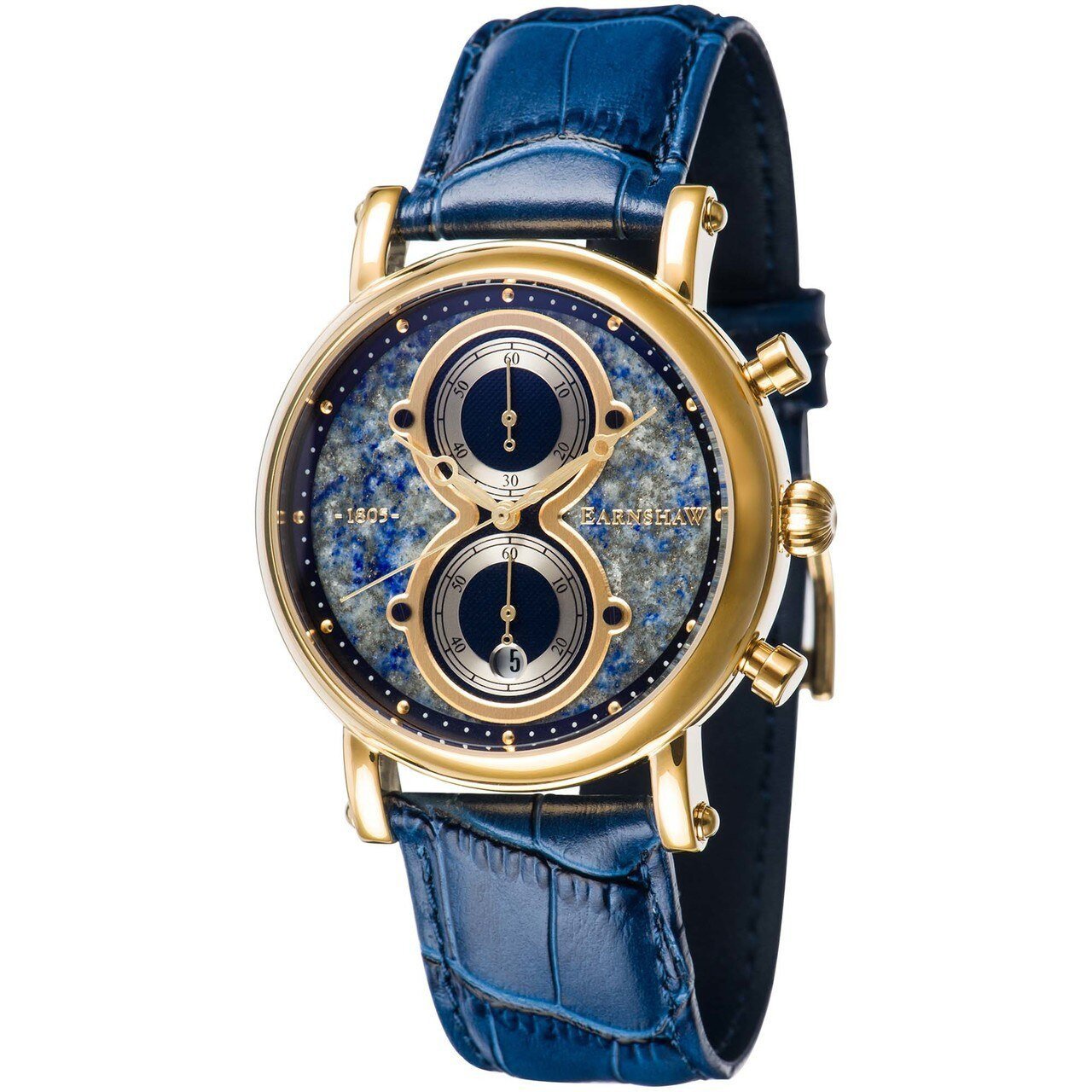 Thomas Earnshaw Maskelyne Chronograph Lapis Blue Gold