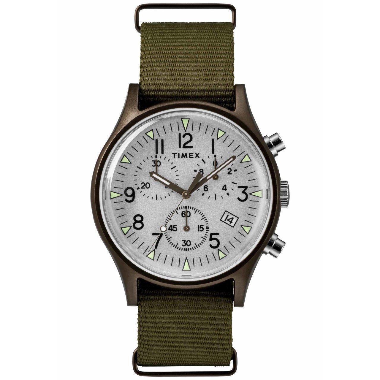 Timex MK1 Aluminum Chrono Olive Green Silver