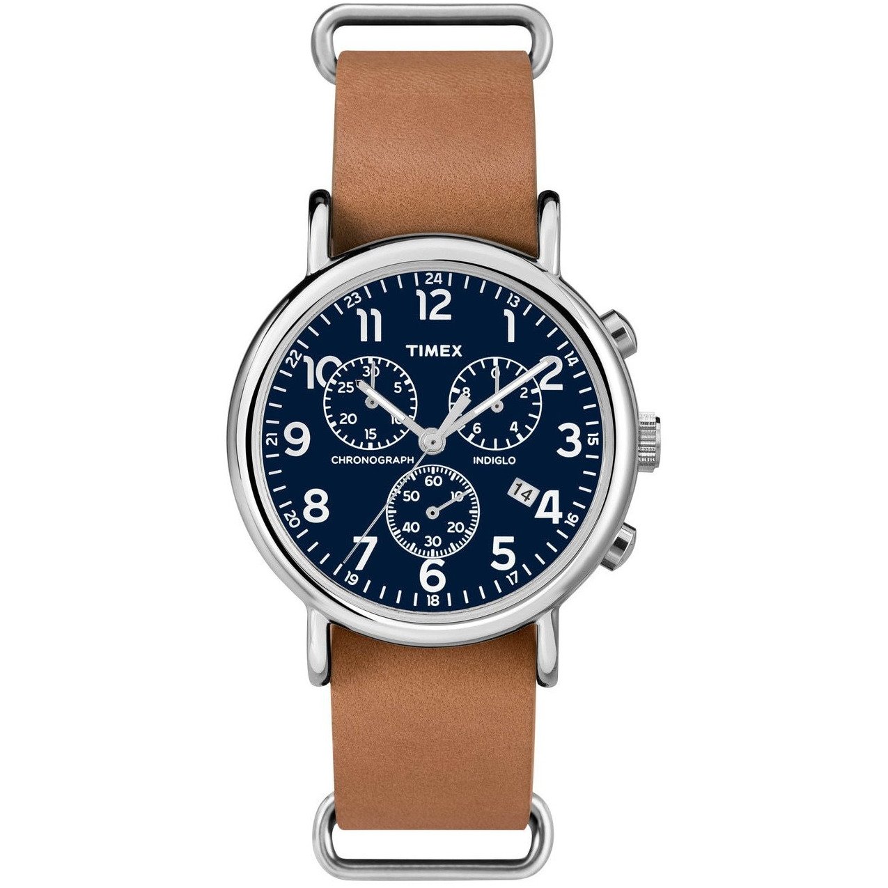 Timex Weekender Chrono Blue Tan