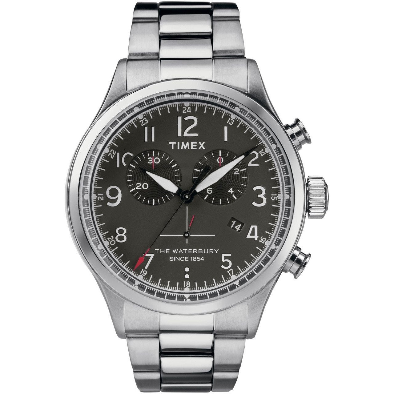 Timex Waterbury Traditional Chrono Black Silver SS