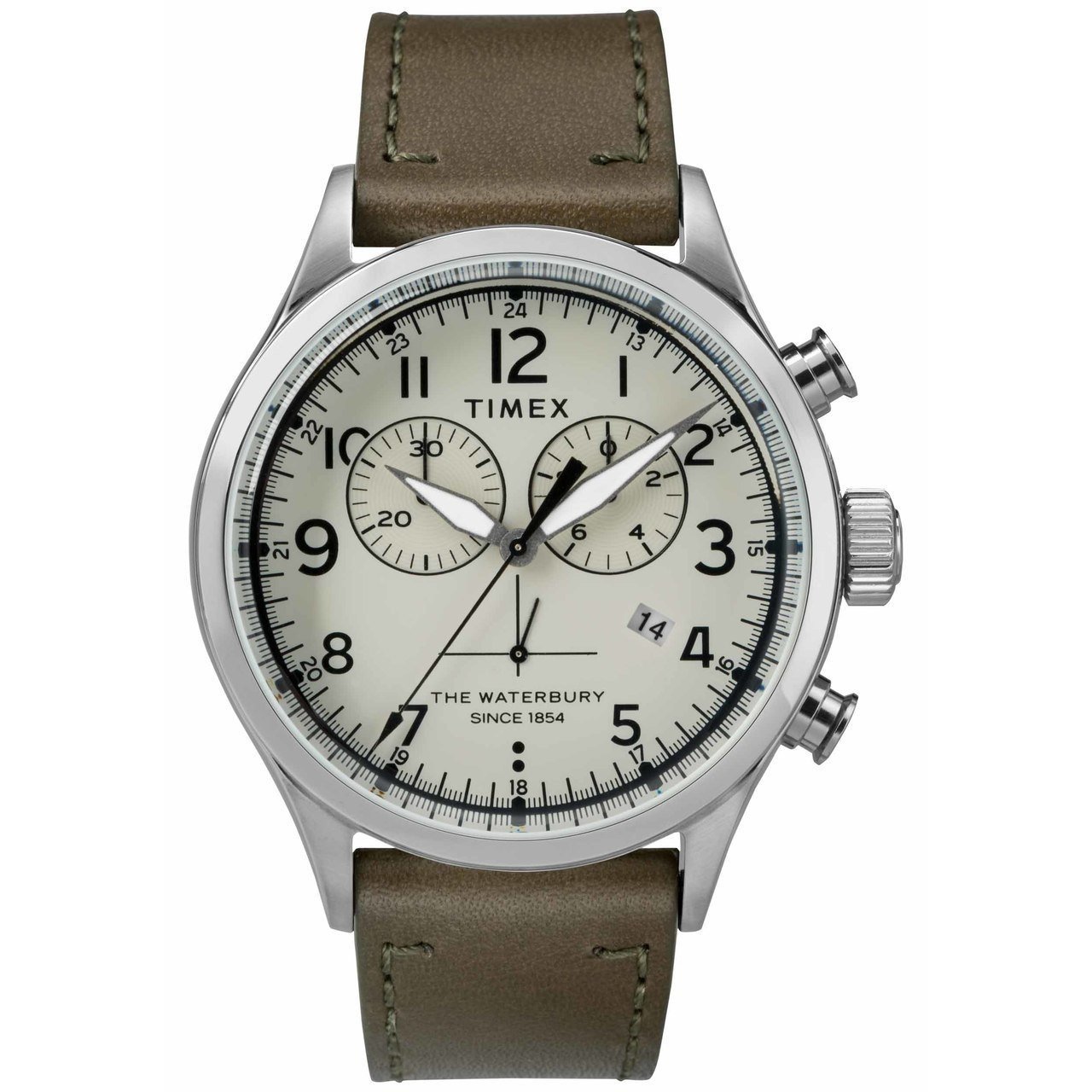 Timex Waterbury Traditional Chrono Silver Olive