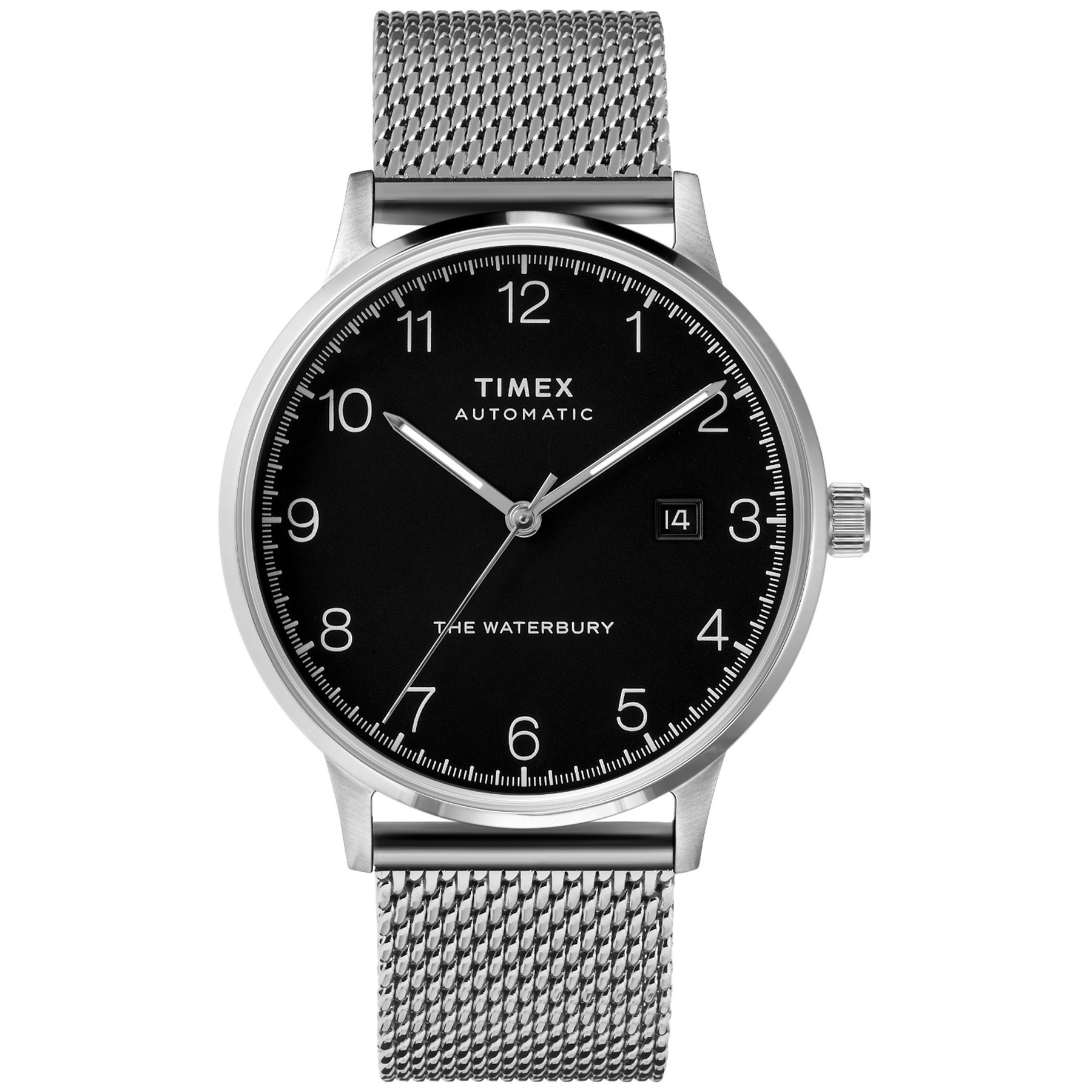 Timex Waterbury Clasic Automatic 40mm Silver Black Mesh