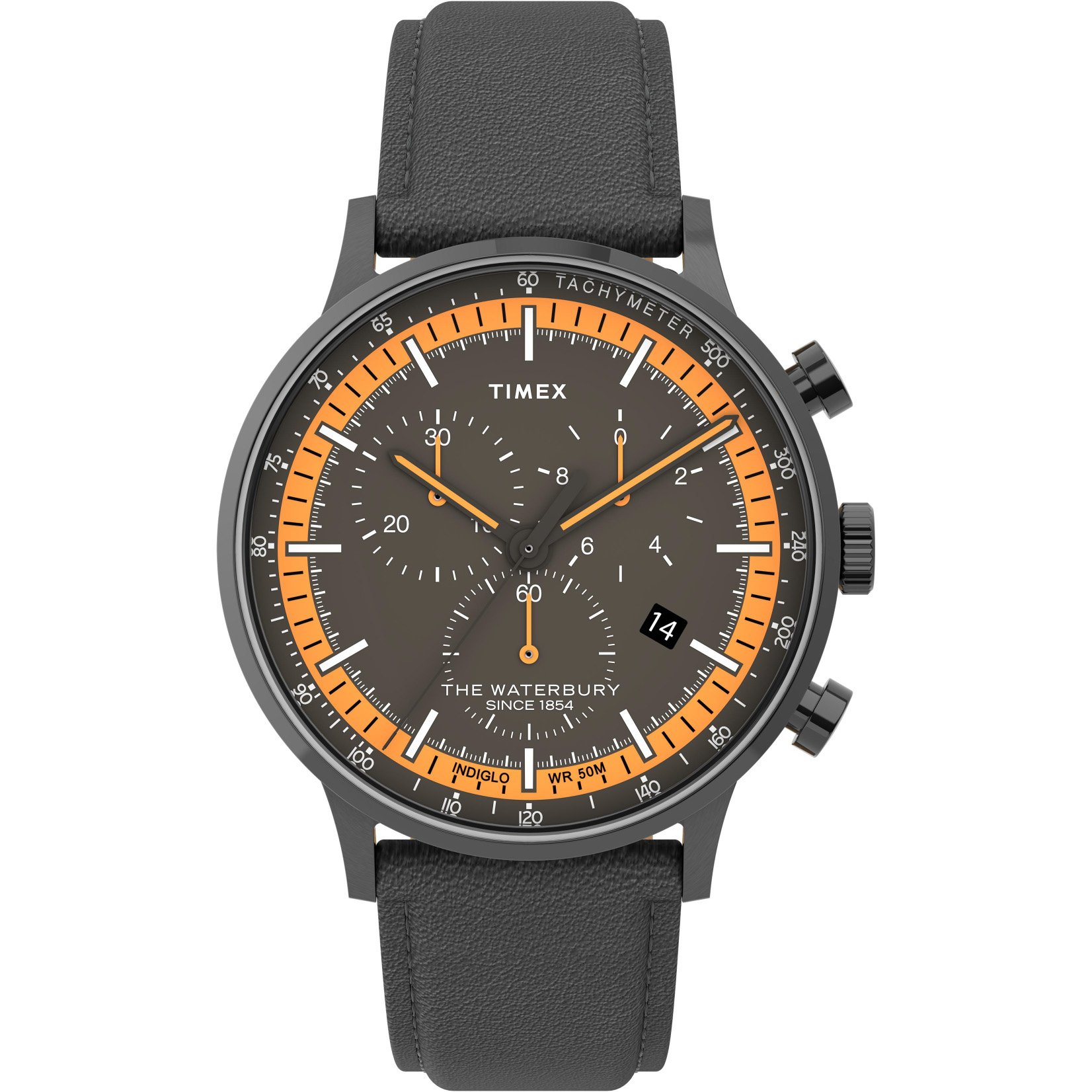 Timex Waterbury Classic 40mm Chronograph Black Orange