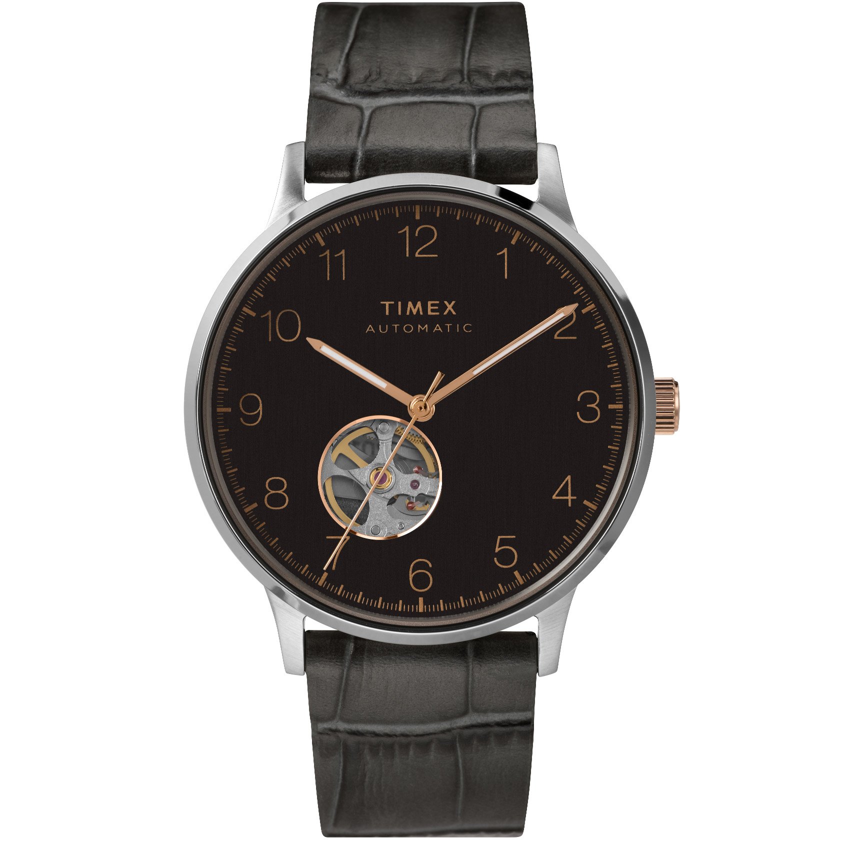 Timex Waterbury Classic 40mm Automatic Open Heart Black