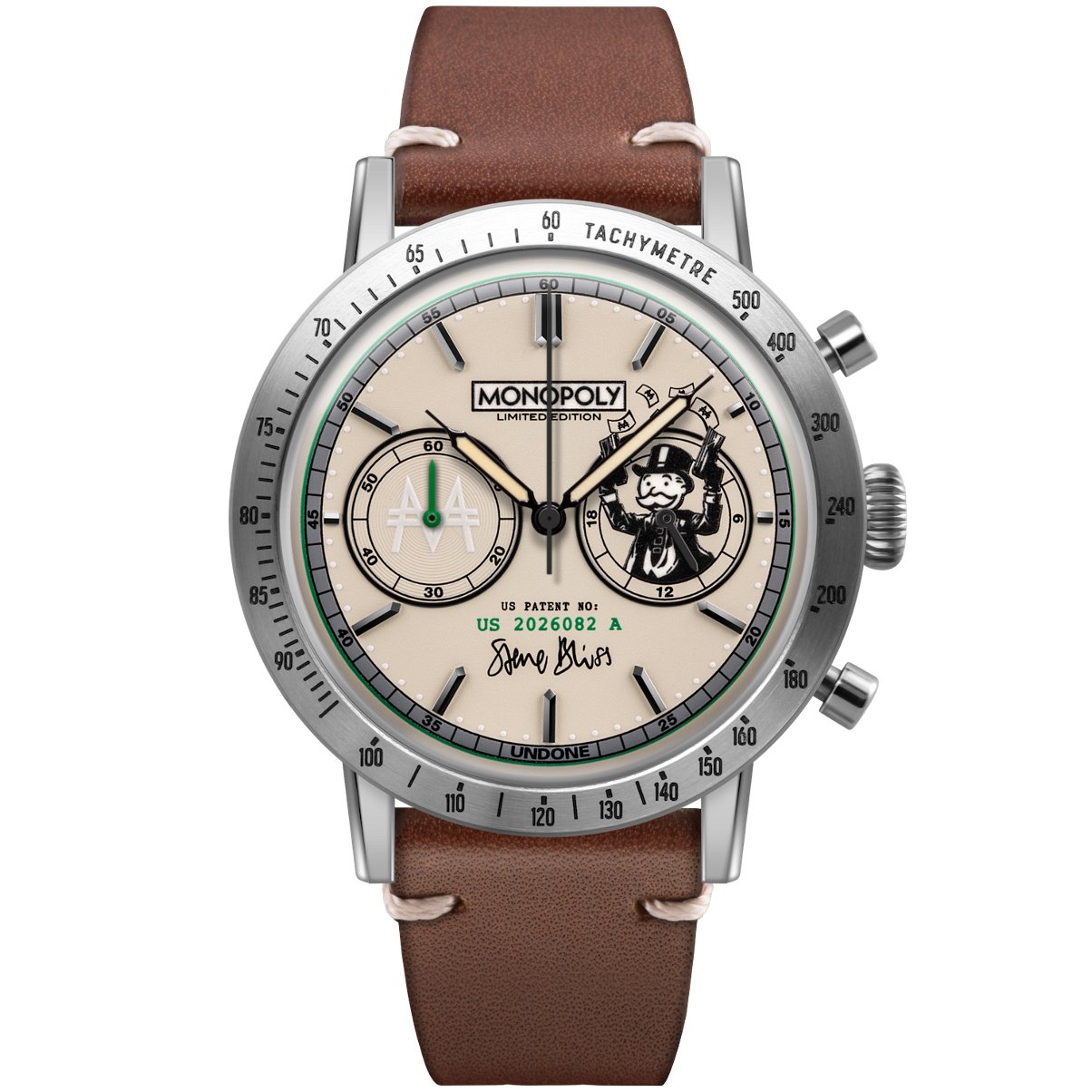 Undone Monopoly Moneyman Chronograph The Benjamin Tan Cream Limi